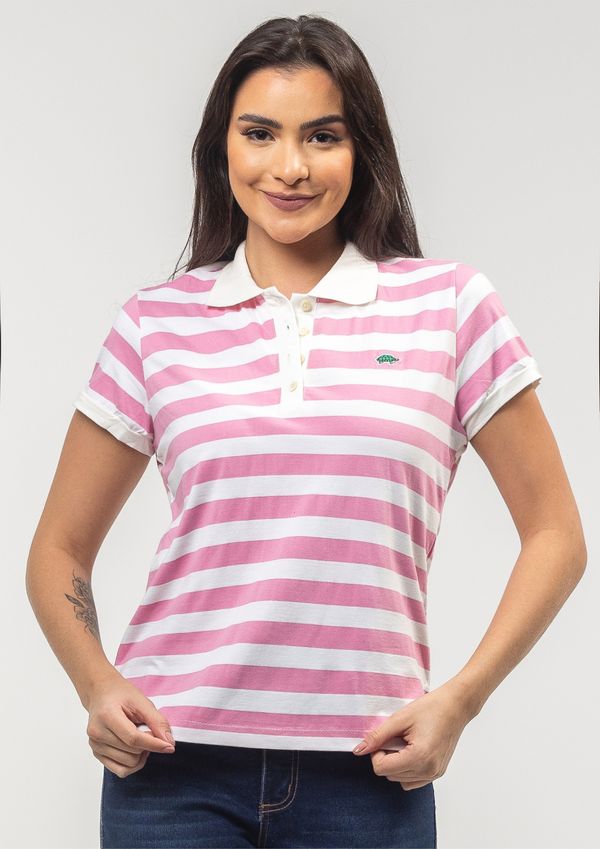 Camisa polo deals listrada feminina